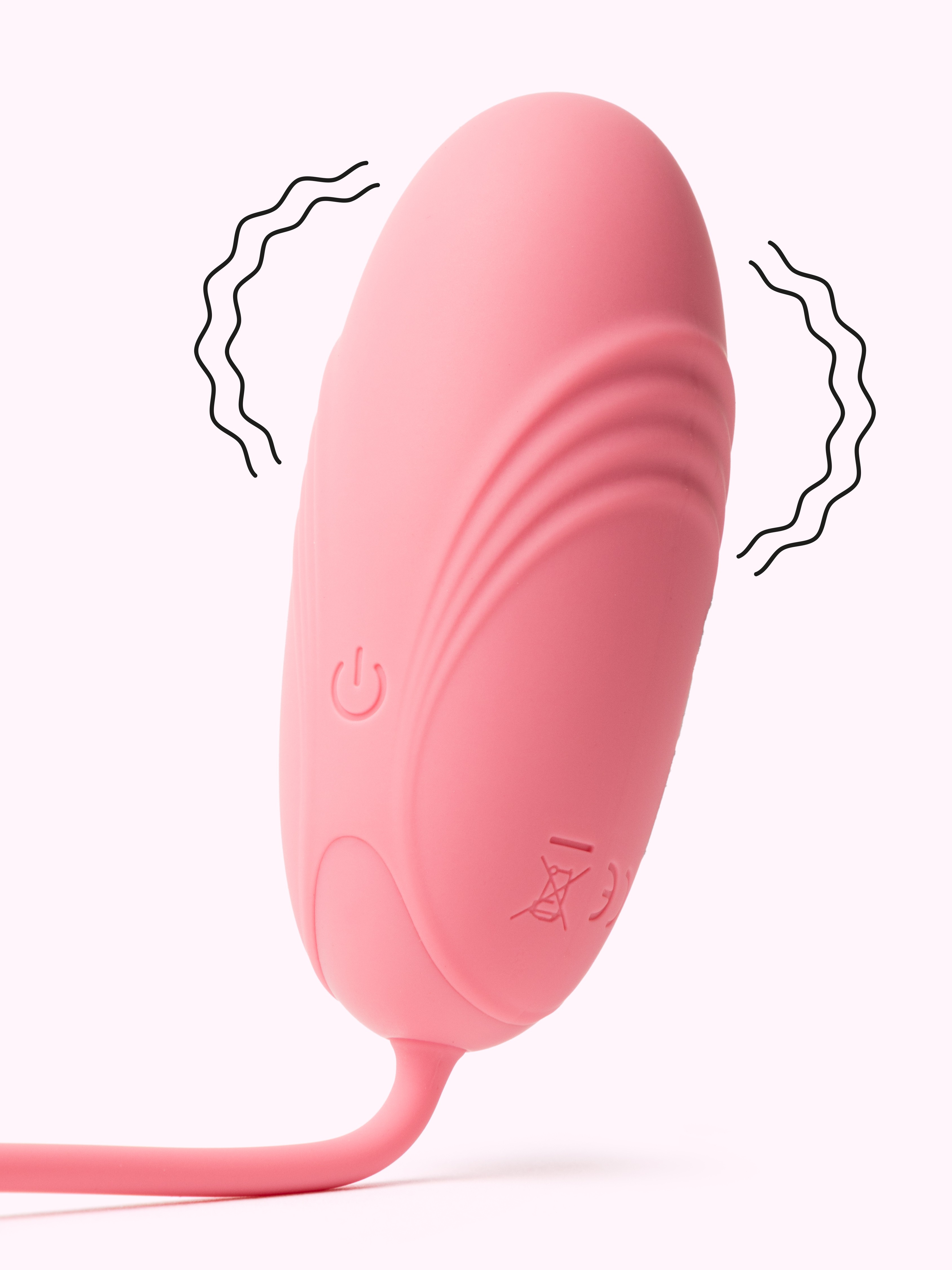 Loveline Silicone Remote Controlled Love Egg Vibrator, Pink, hi-res
