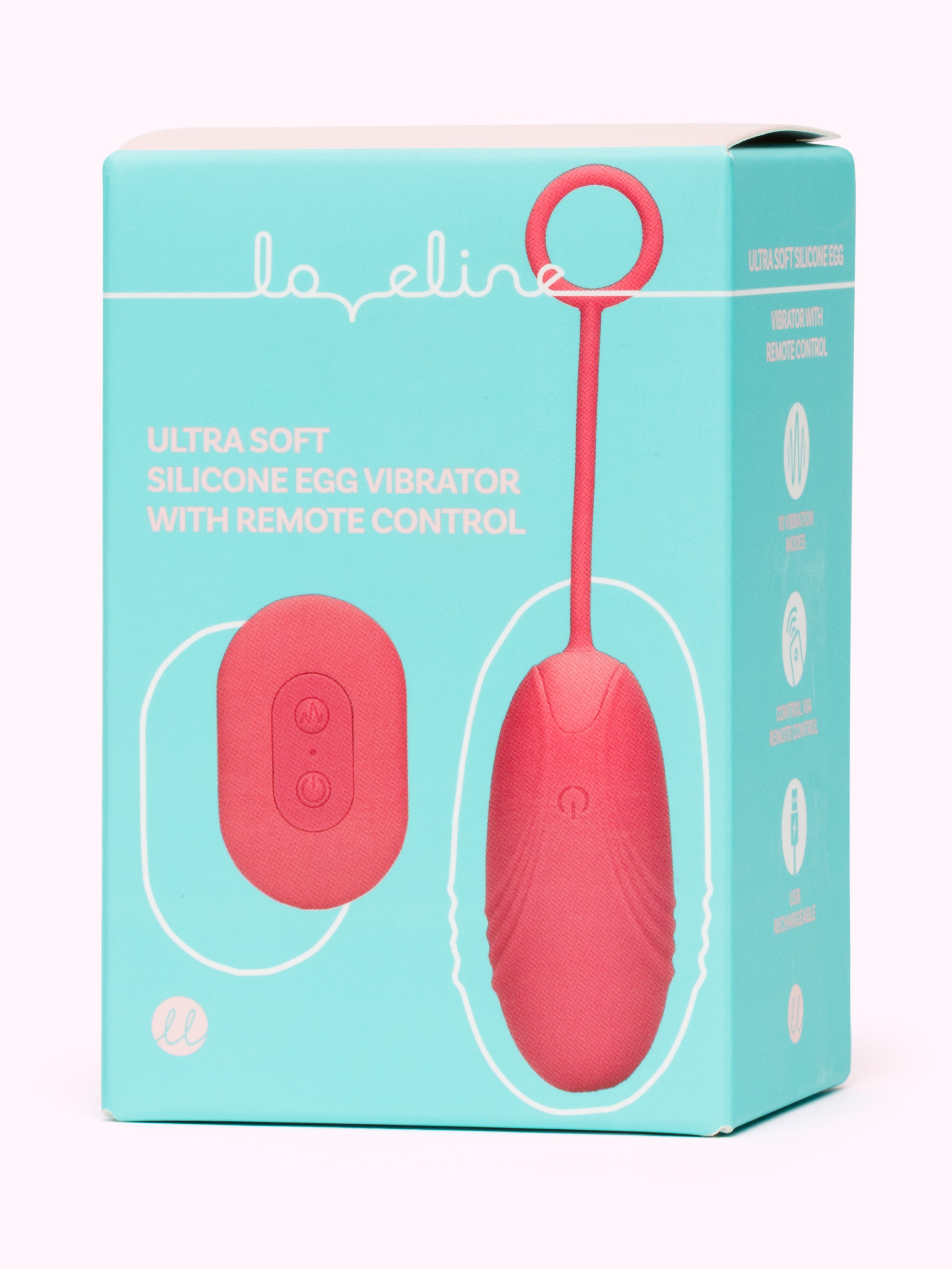 Loveline Silicone Remote Controlled Love Egg Vibrator, Pink, hi-res