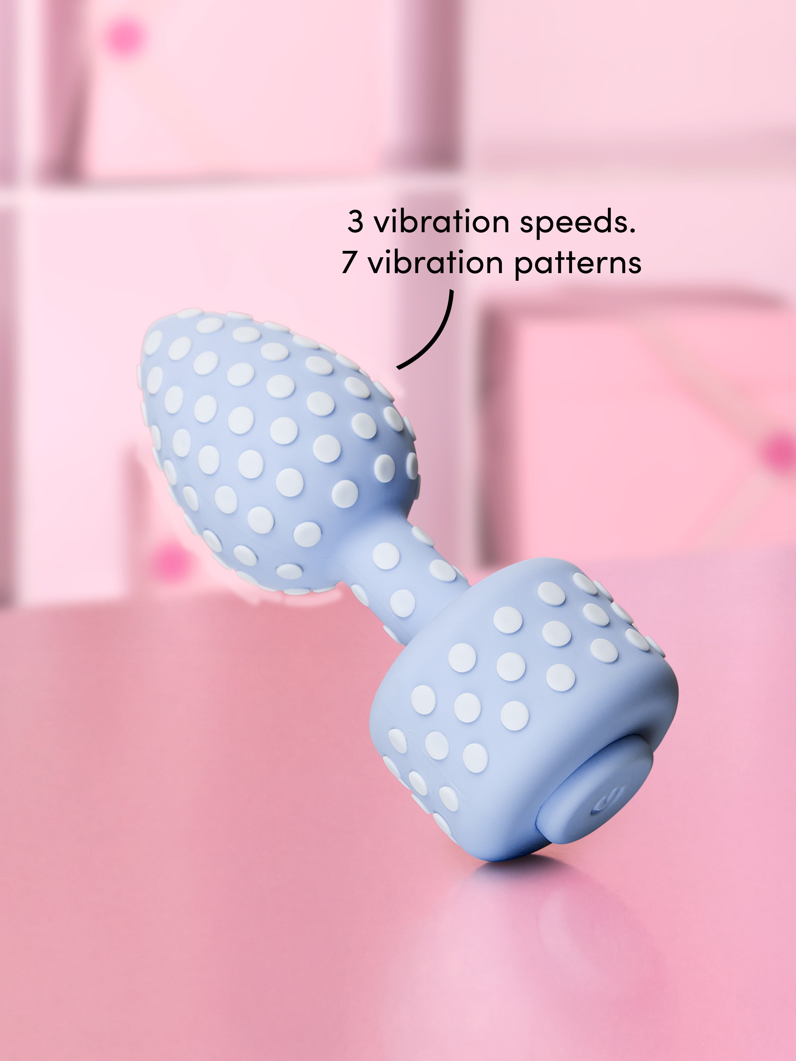Lovehoney Lily Allen Polka-Dot Plug, Light Blue, hi-res