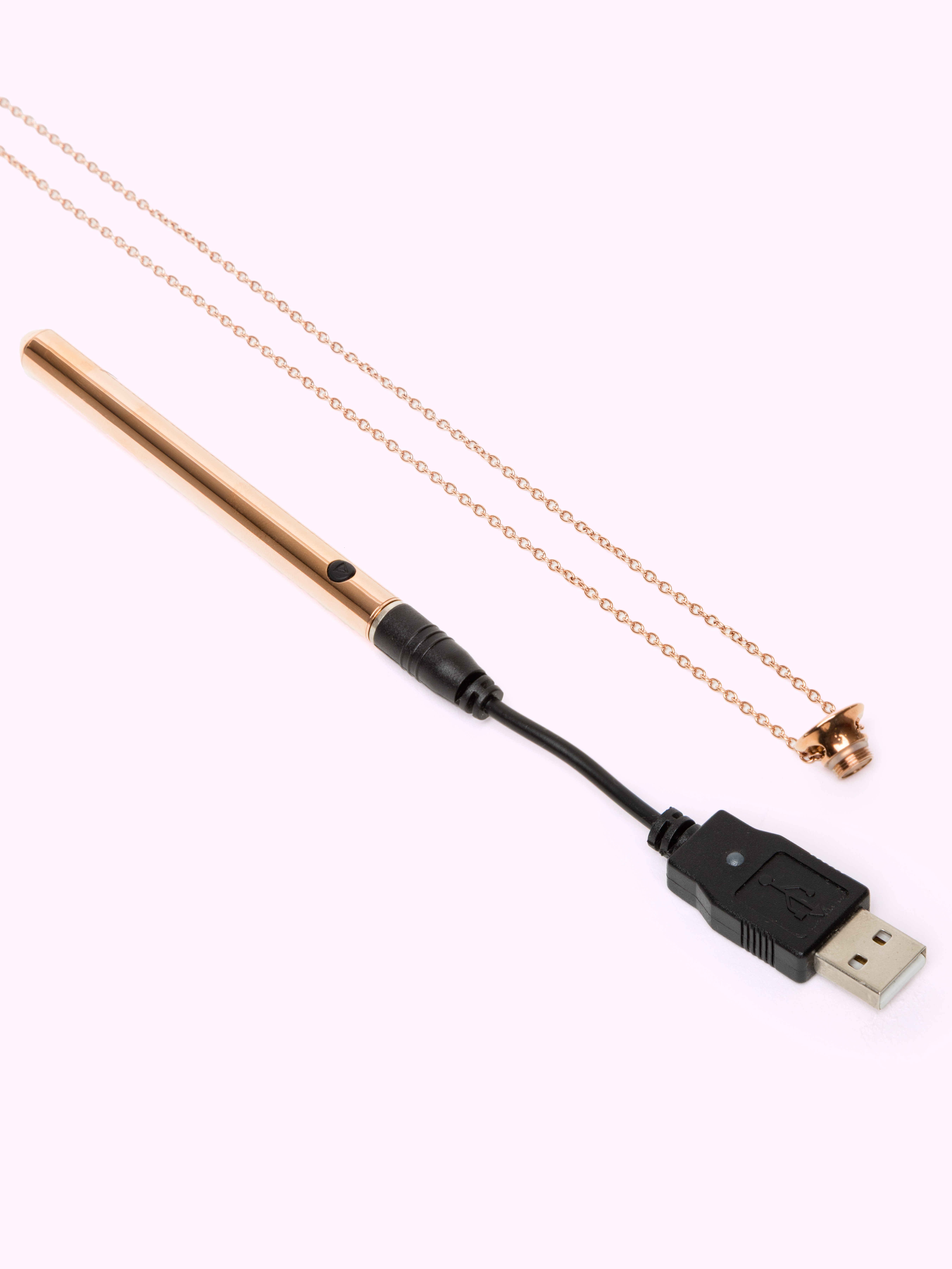Crave Vesper 2 Rose Gold Necklace Vibrator, Gold, hi-res