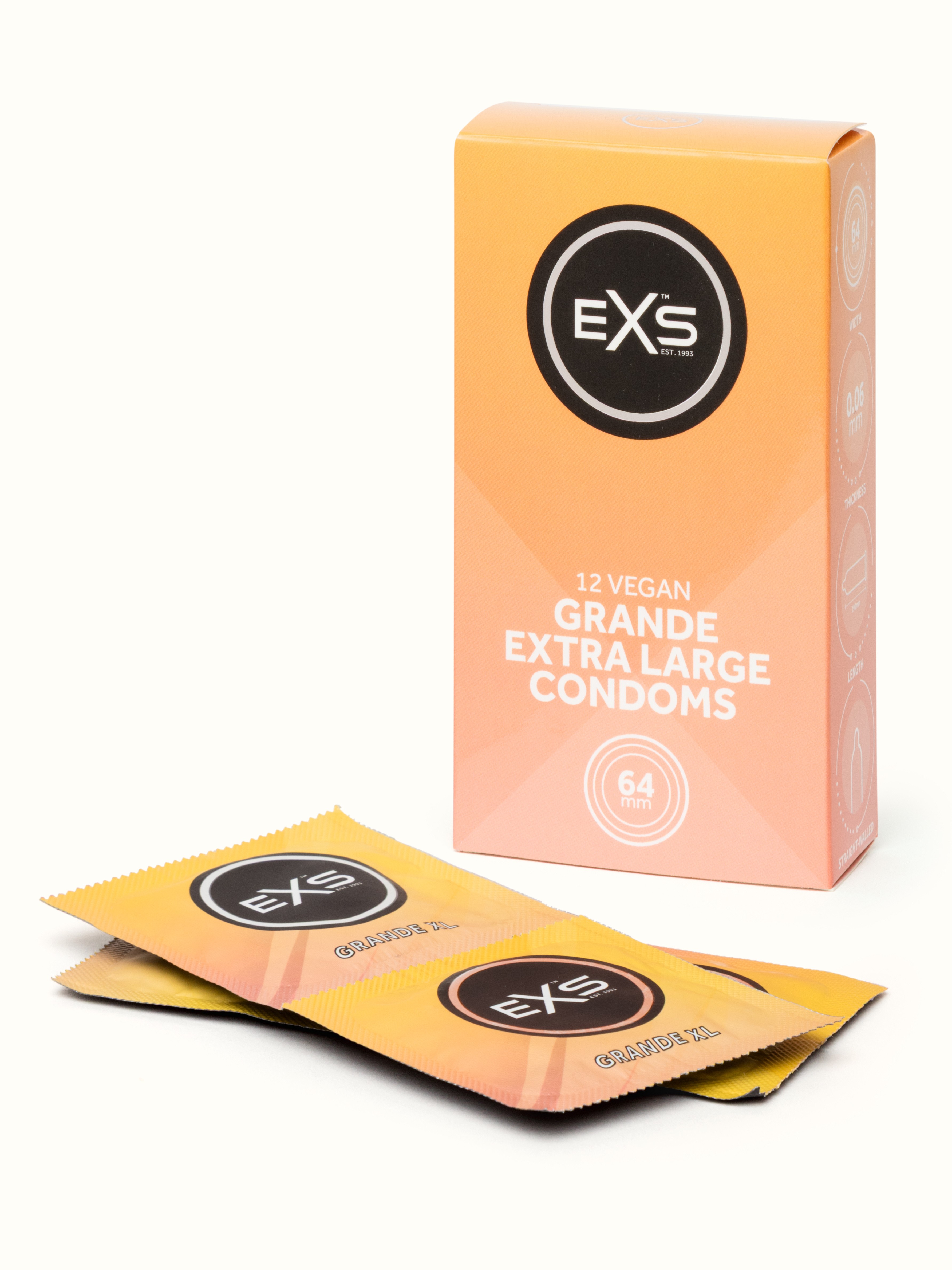 EXS Grande Extra Large Condoms 64mm (12 Pack), , hi-res