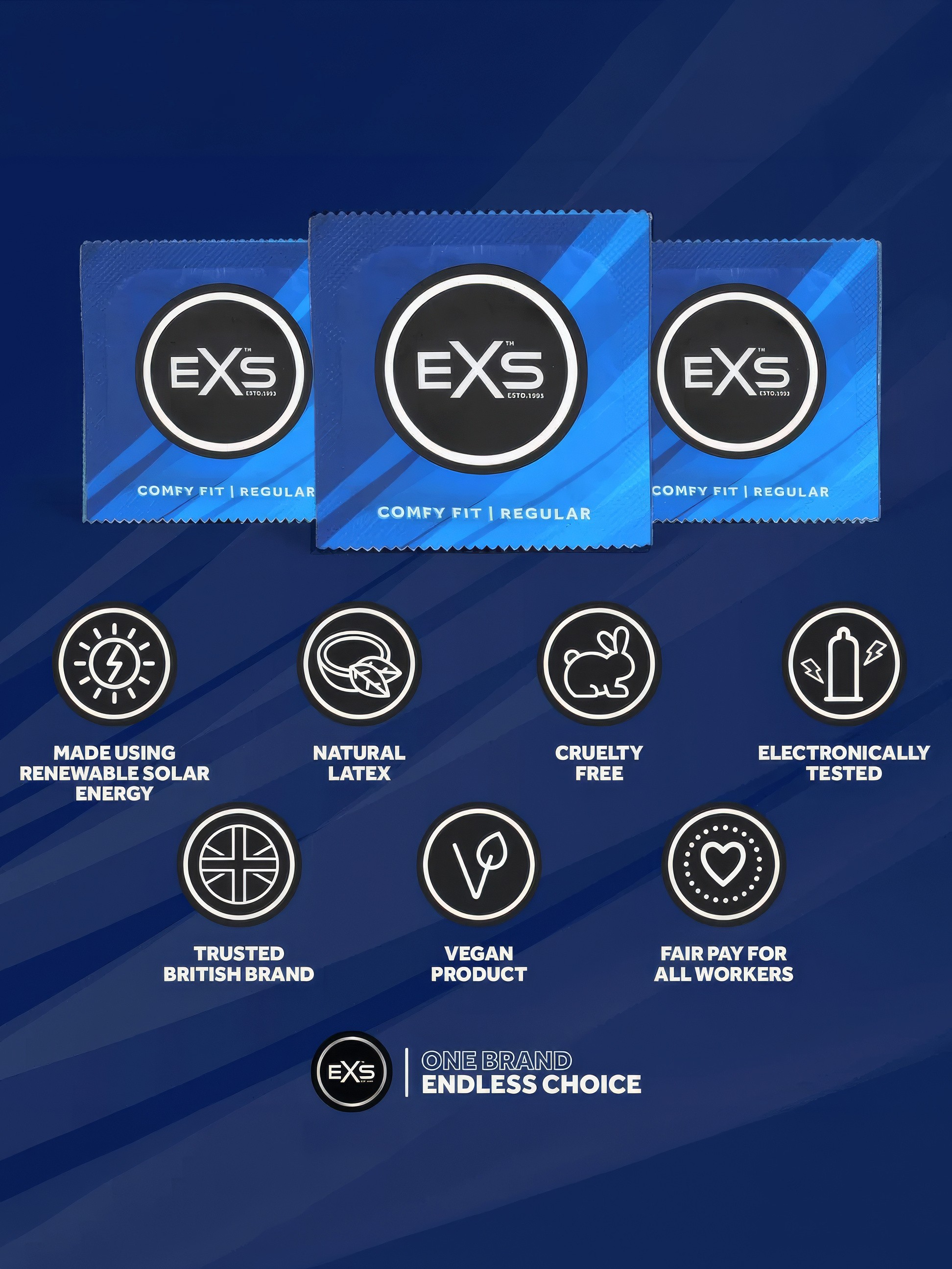 EXS Regular Latex Condoms 54mm (500 Pack), , hi-res