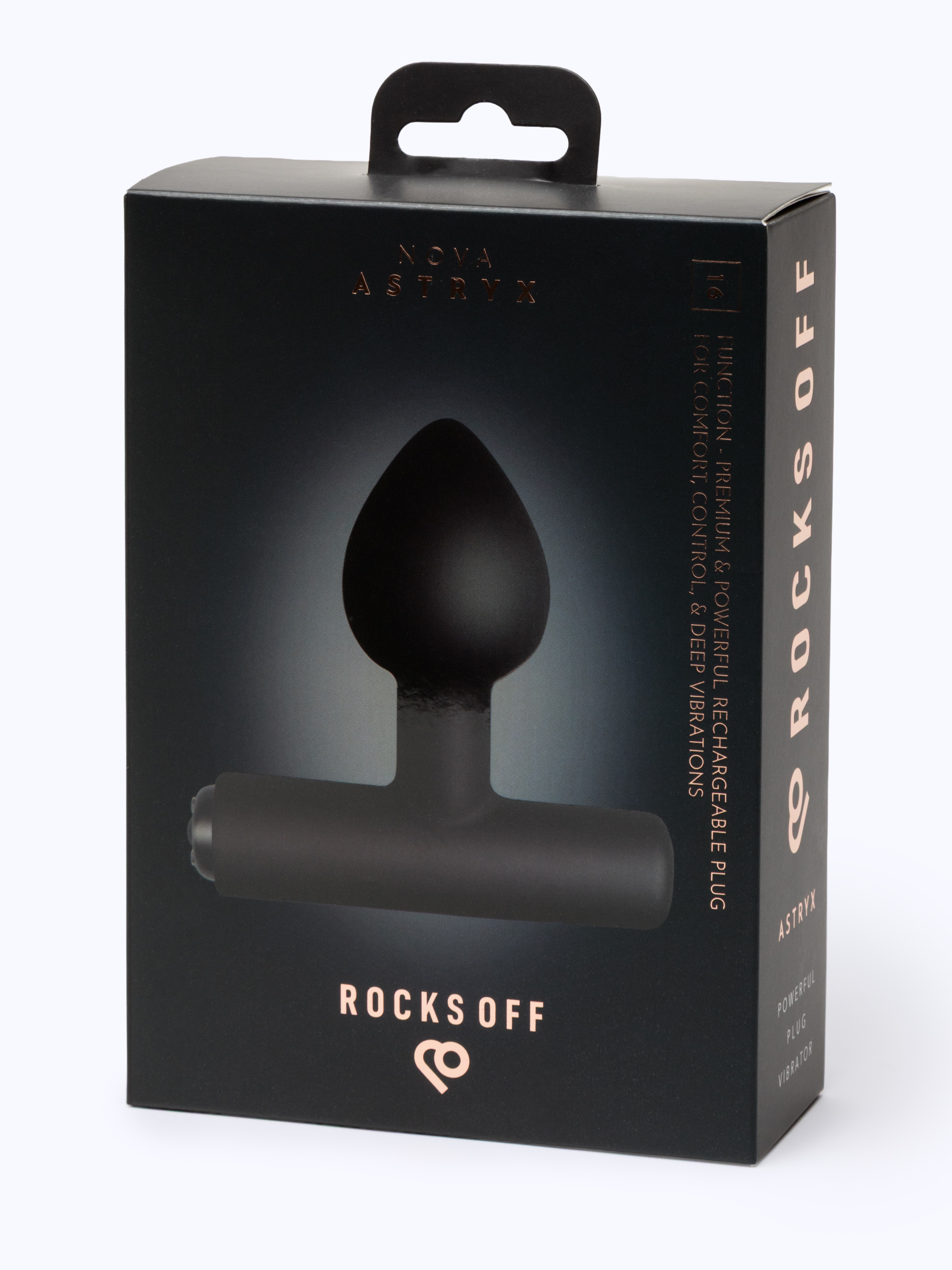 Rocks Off Nova Astryx Powerful Butt Plug Vibrator, Black, hi-res