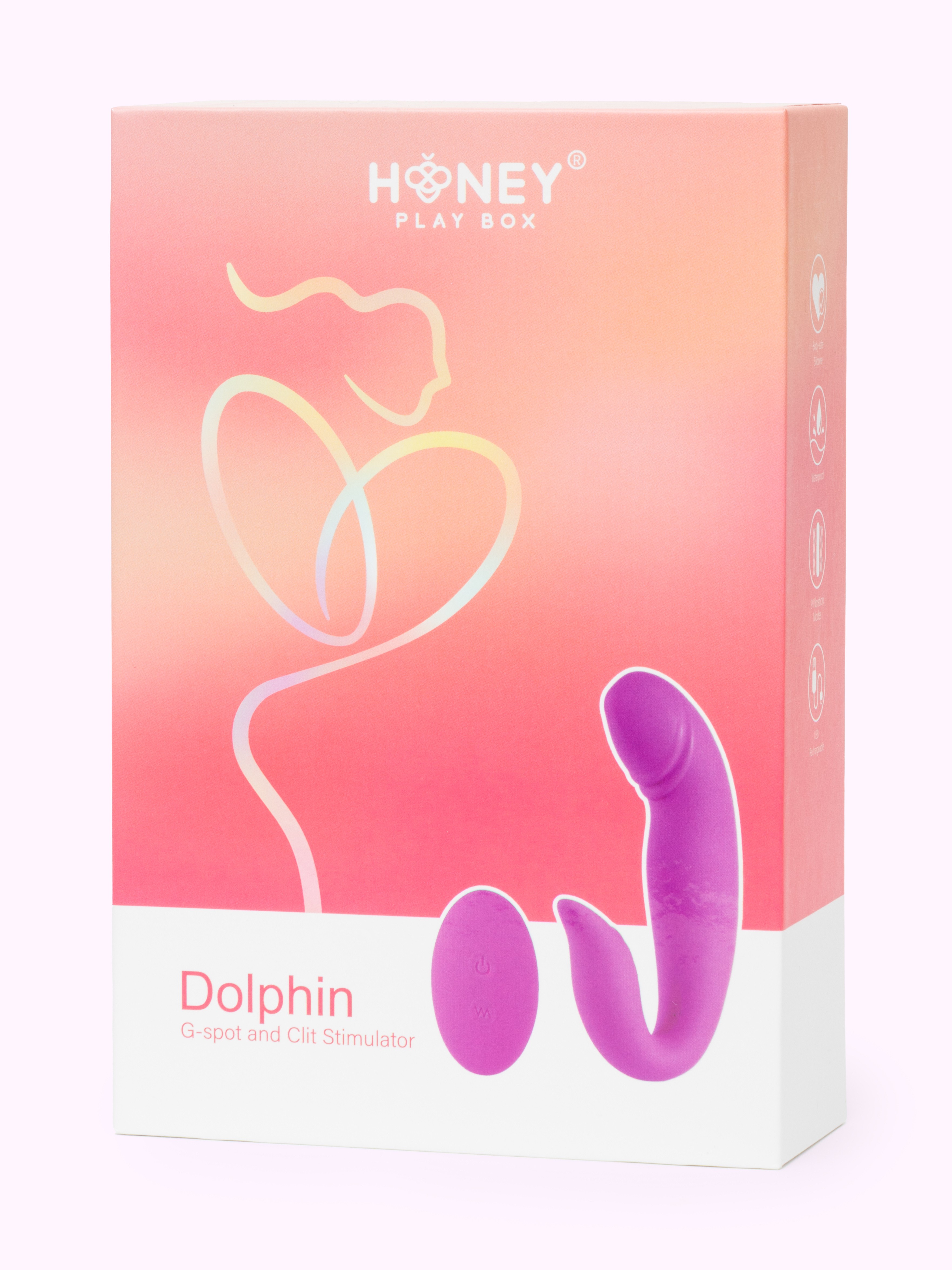 Honey Play Box Dolphin Rolling G-Spot and Clit Vibrator, Purple, hi-res
