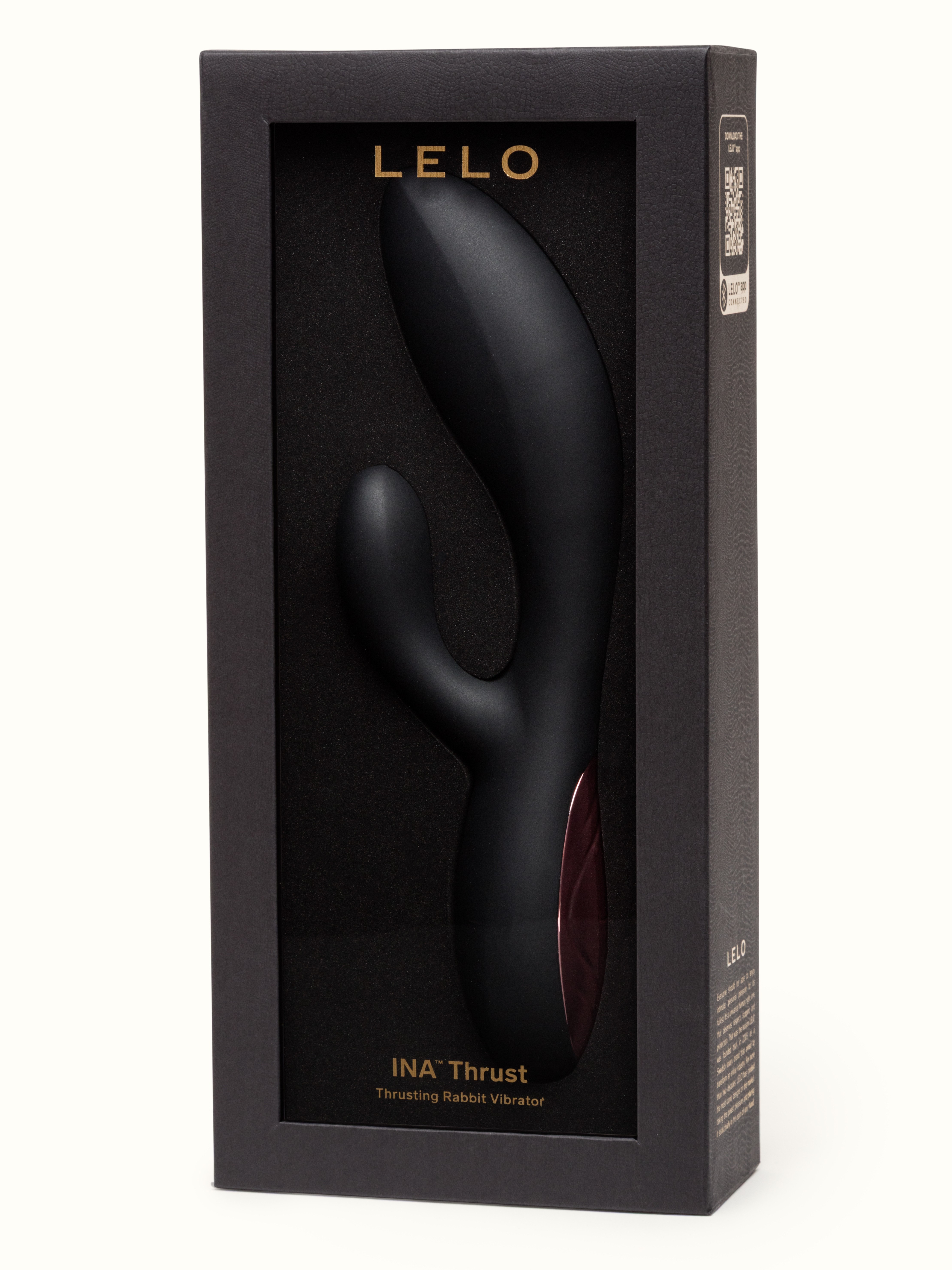Lelo Ina Thrusting App Controlled Rabbit Vibrator, Black, hi-res