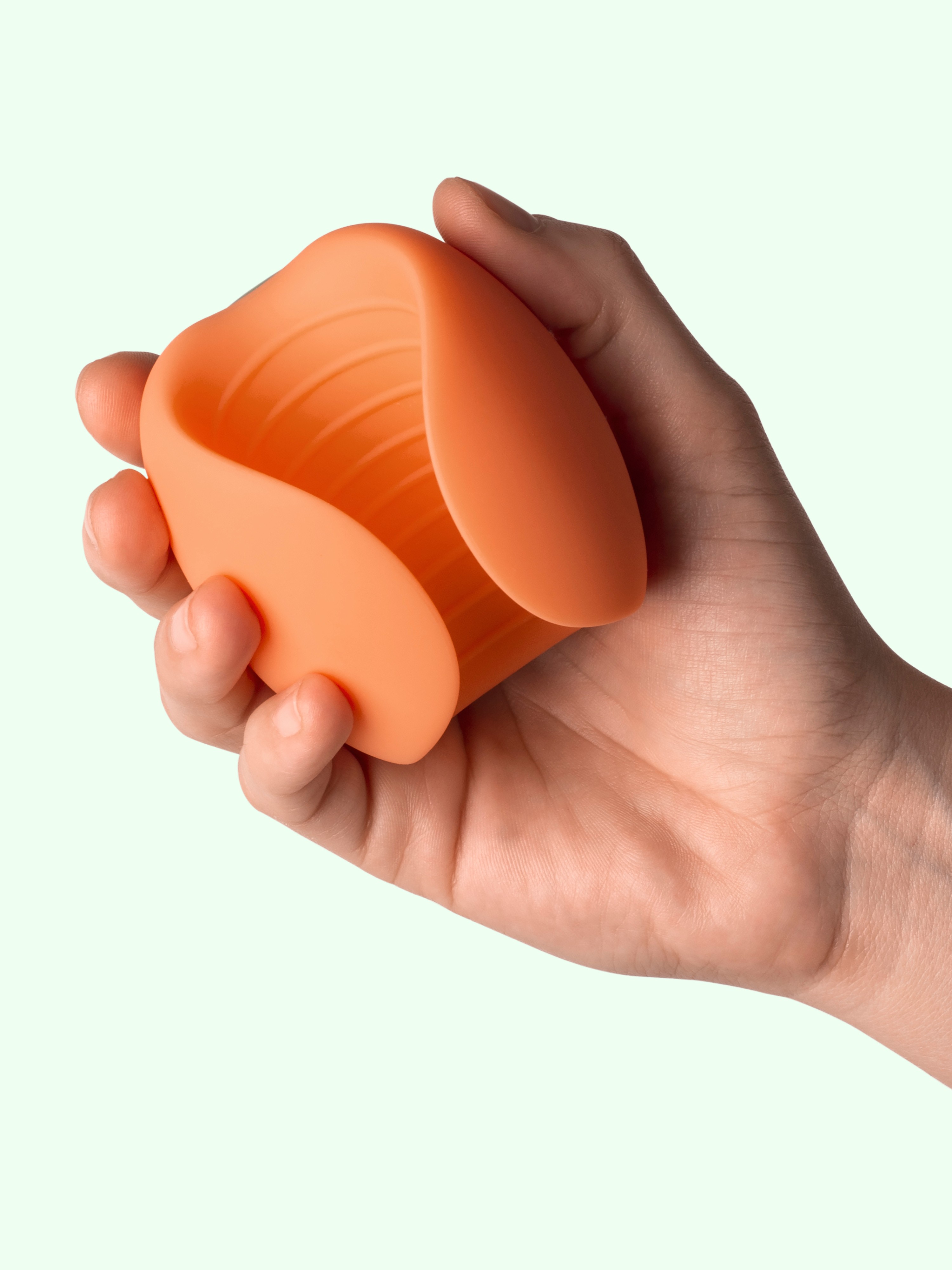 Emojibator Peach Vibrating Stroker, Orange, hi-res