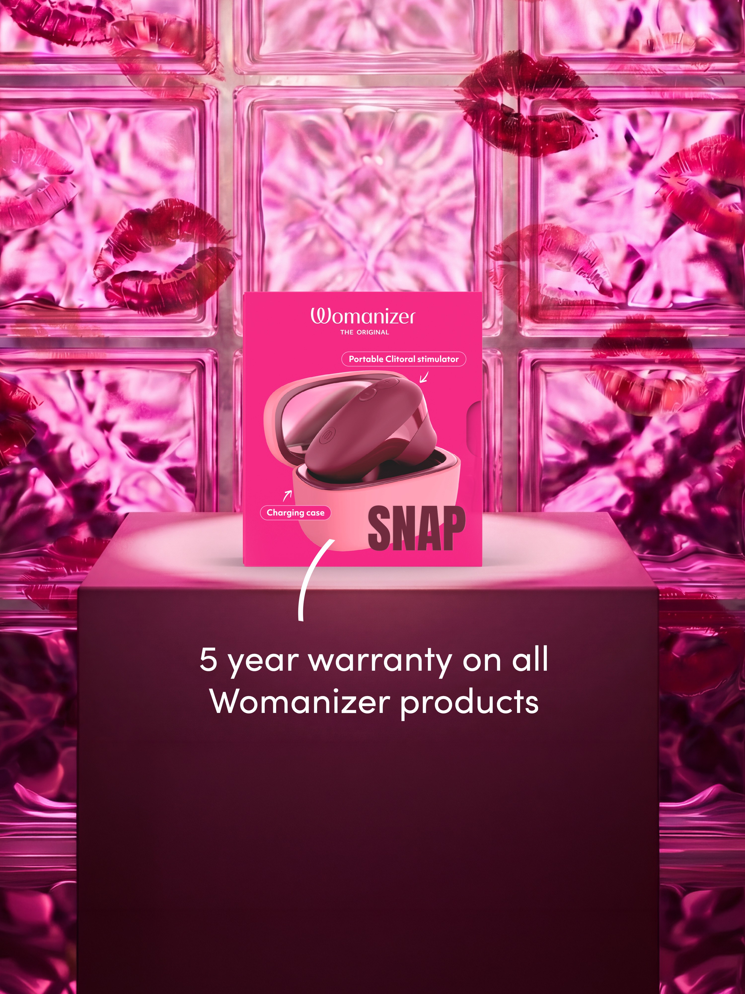 Womanizer Snap Compact Clitoral Stimulator, Pink, hi-res