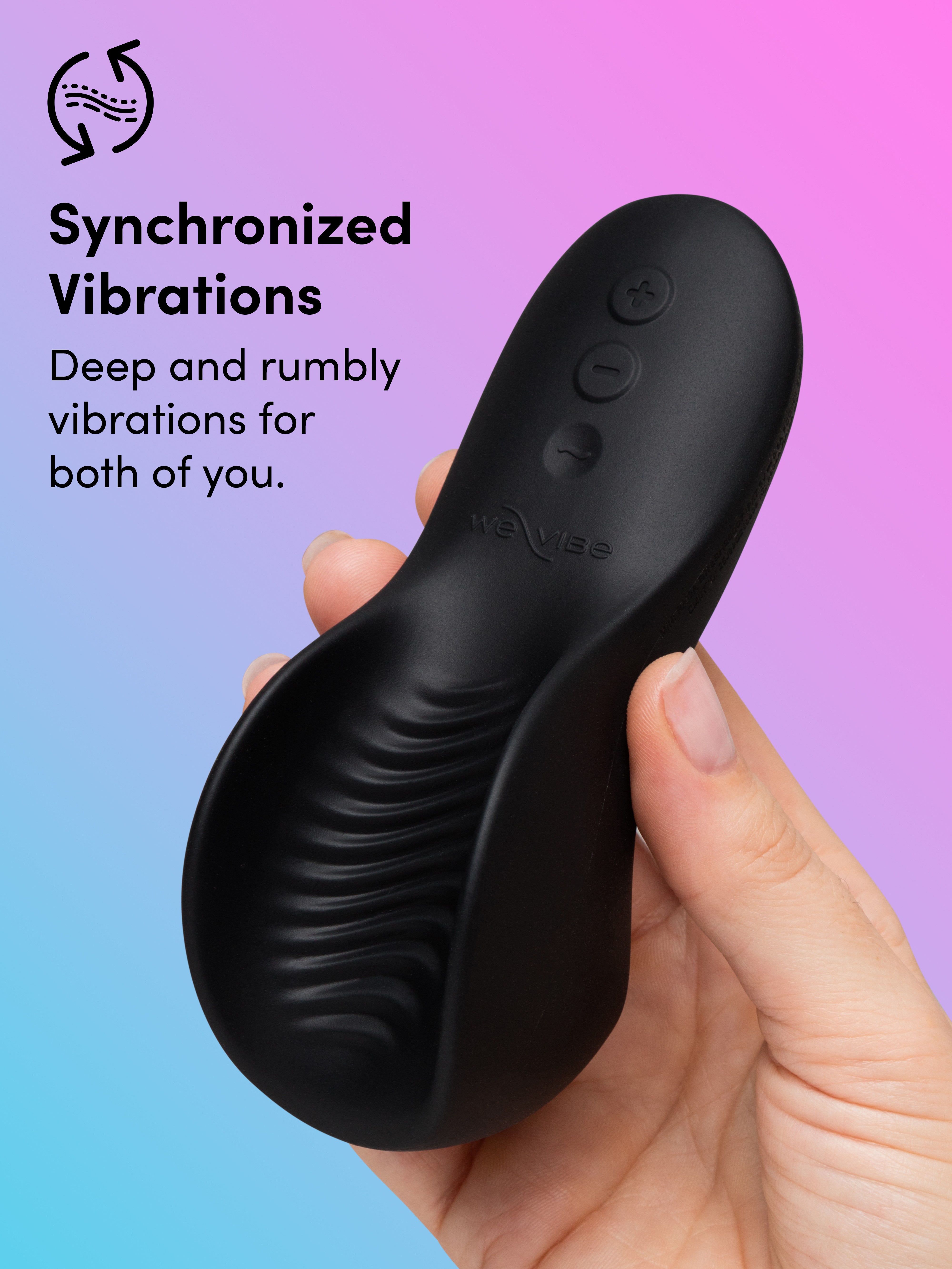 We-Vibe Shared Touch Couple's Grinding Vibrator, Black, hi-res