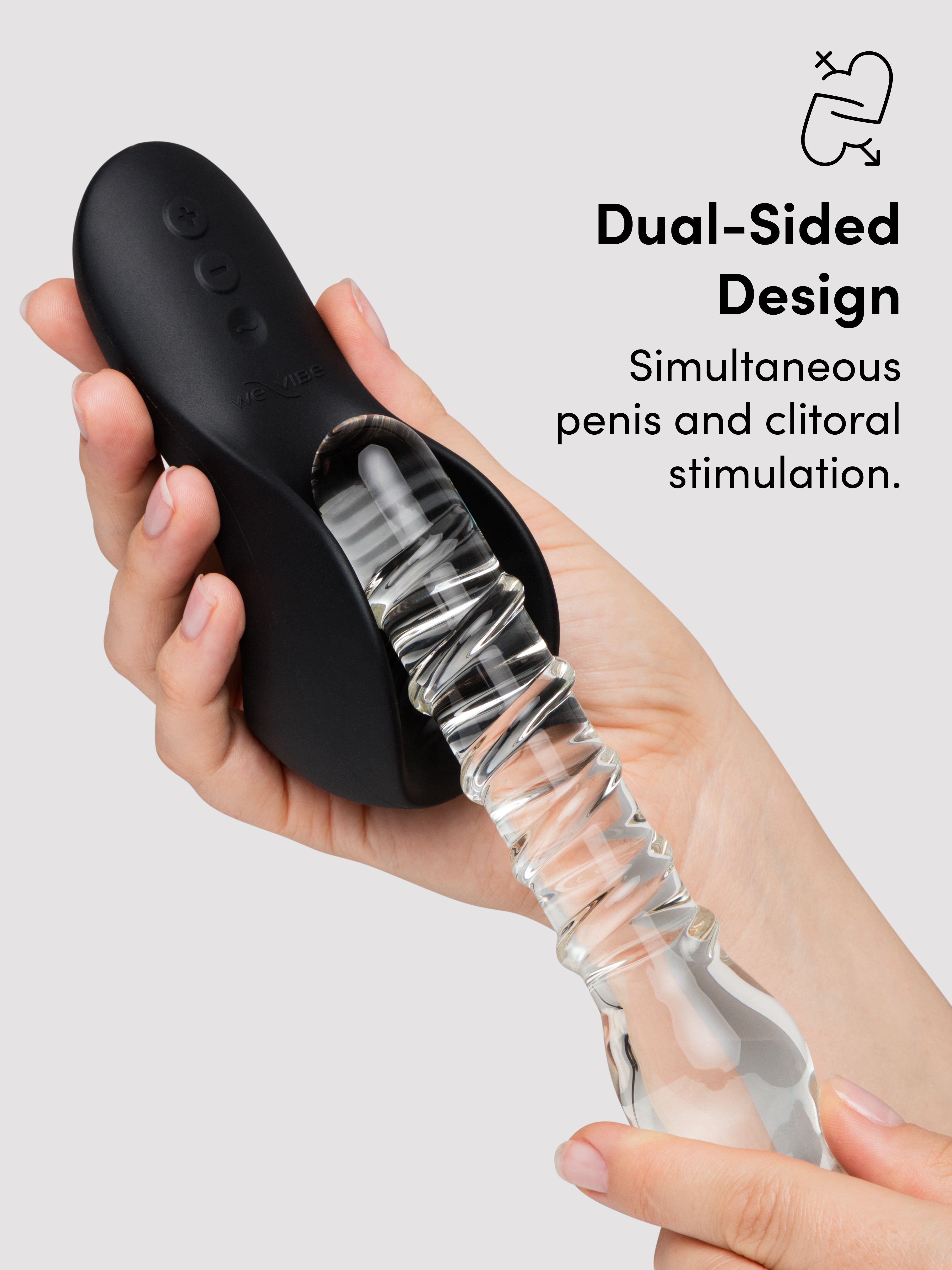 We-Vibe Shared Touch Couple's Grinding Vibrator, Black, hi-res