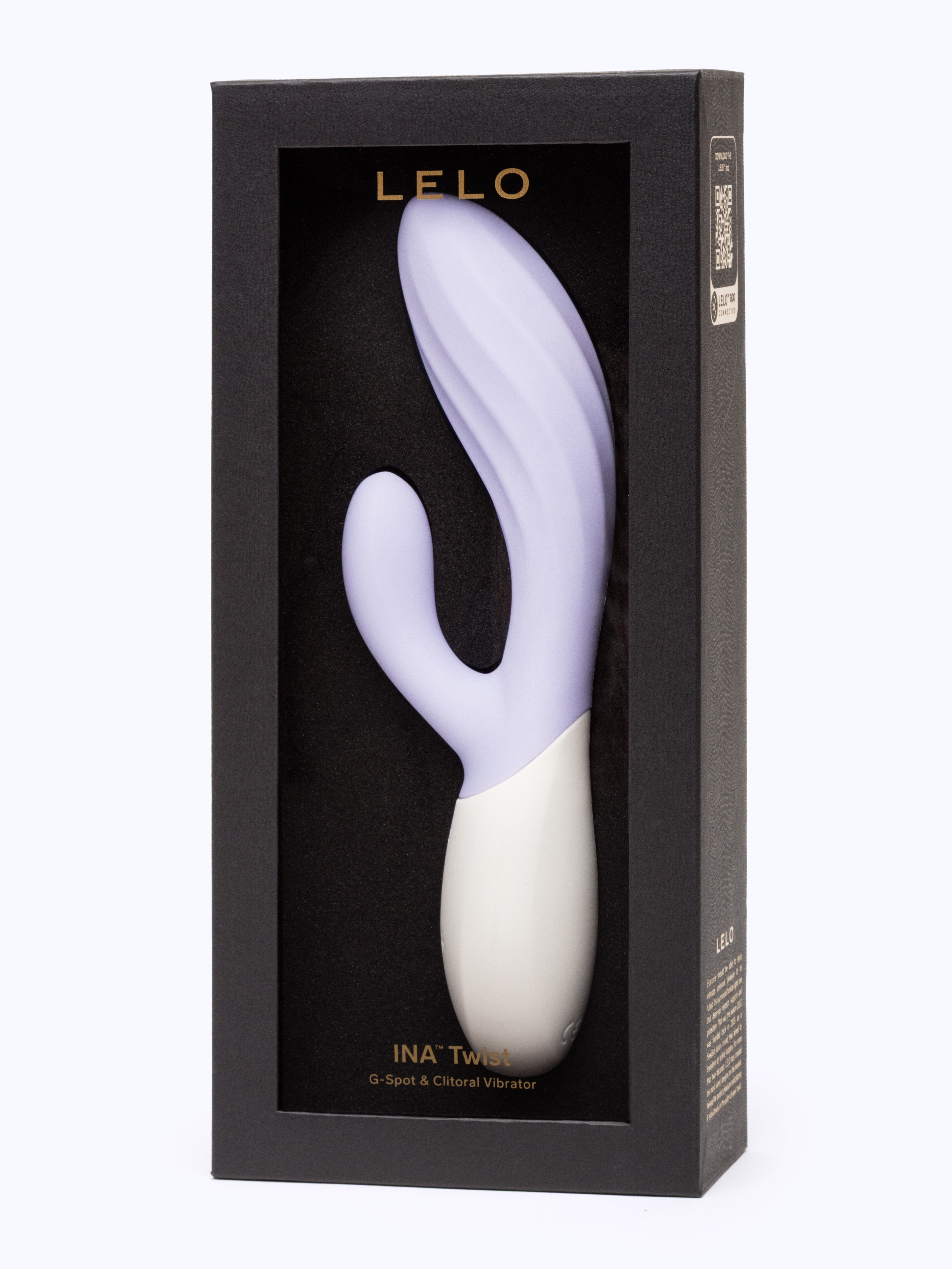 Lelo Ina Twist App Controlled Ribbed Rabbit Vibrator, Purple, hi-res