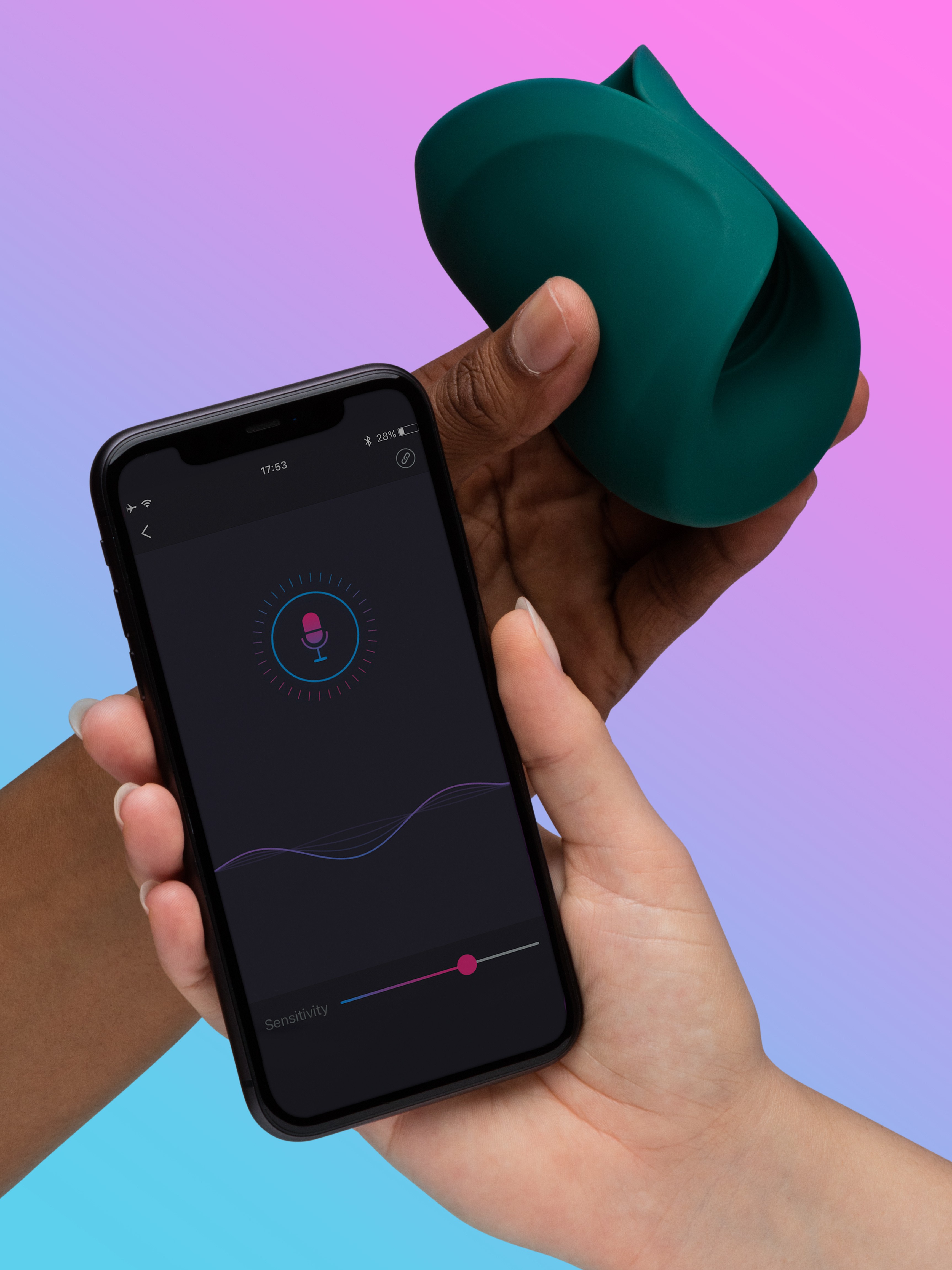 Lovense Gush 2 Motion Compact App Controlled Male Masturbator, Blue, hi-res