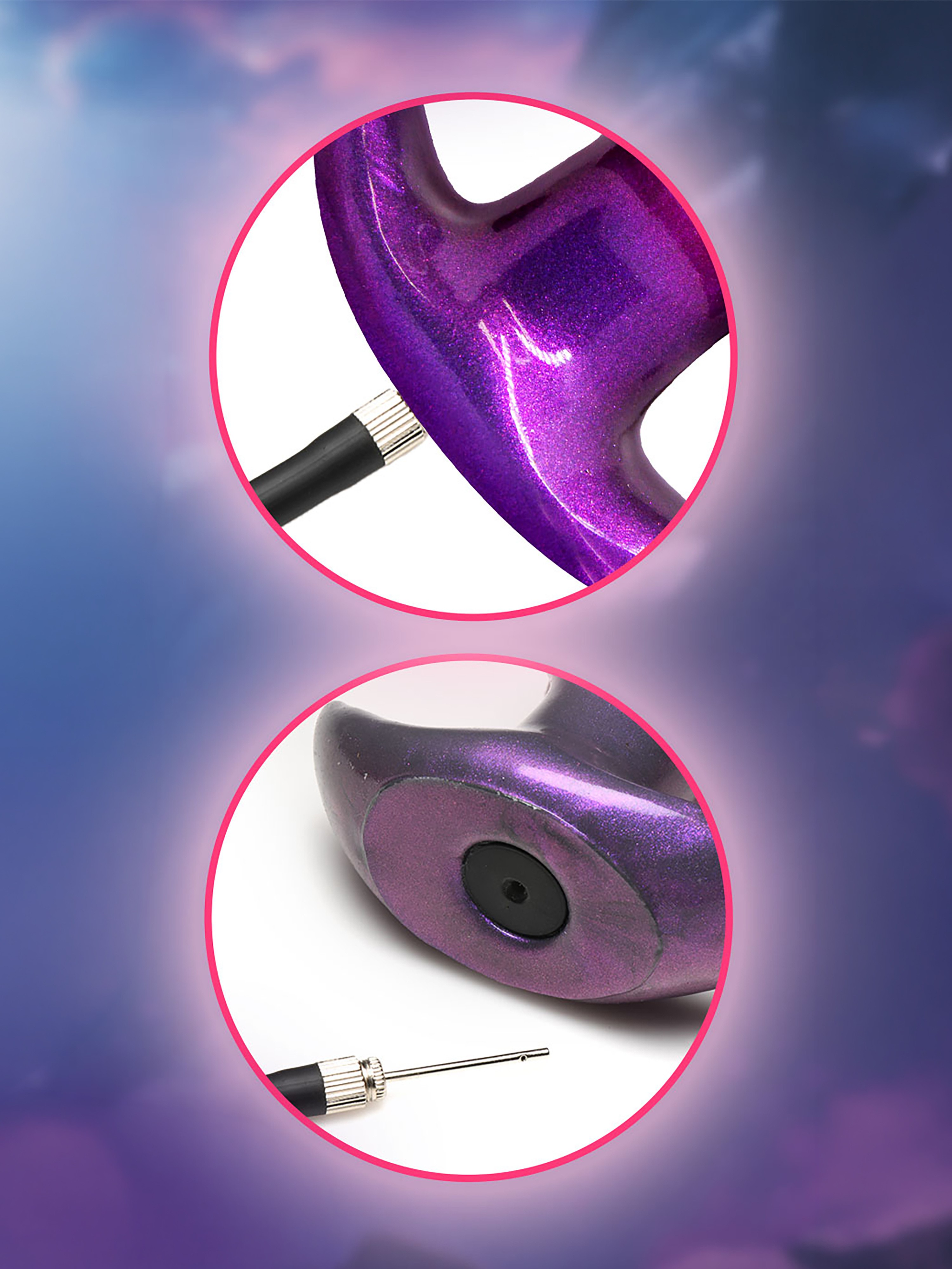 Creature Cocks Astro Inflatable Silicone Butt Plug, Pink, hi-res