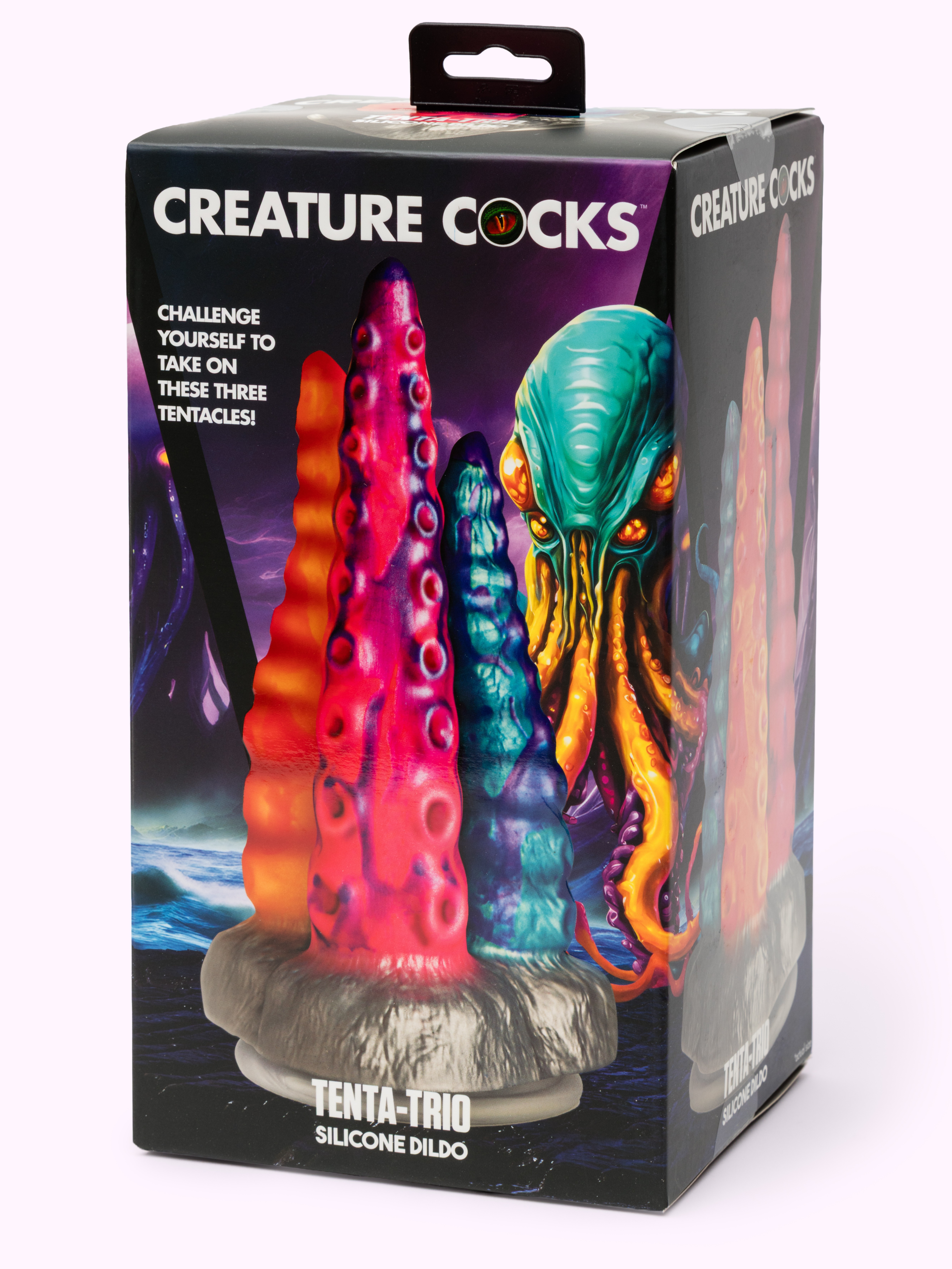 Creature Cocks Tenta-Trio Silicone Dildo, Rainbow, hi-res
