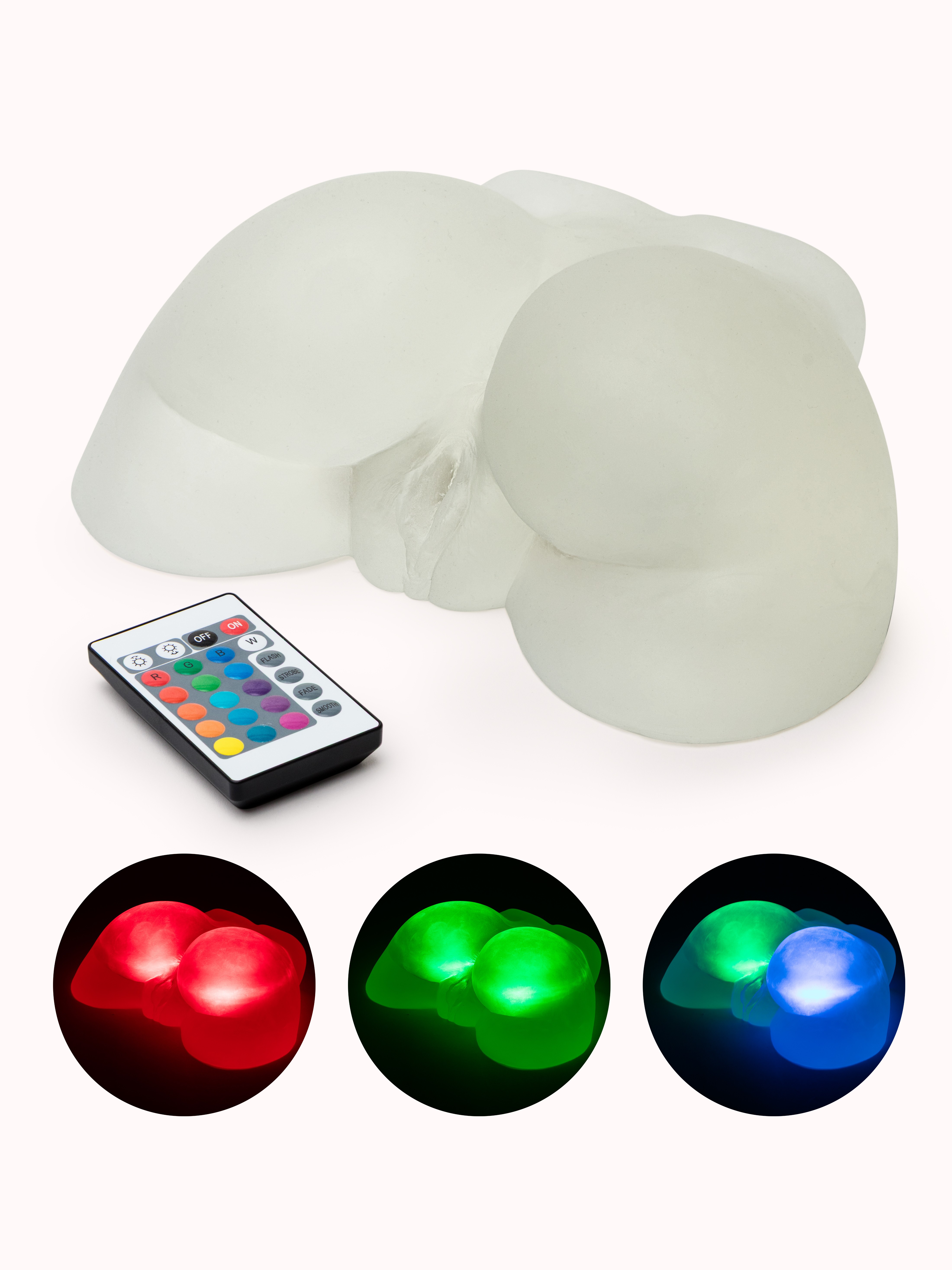 PDX Clear LED Realistic Male Masturbator 81.1oz, Clear, hi-res