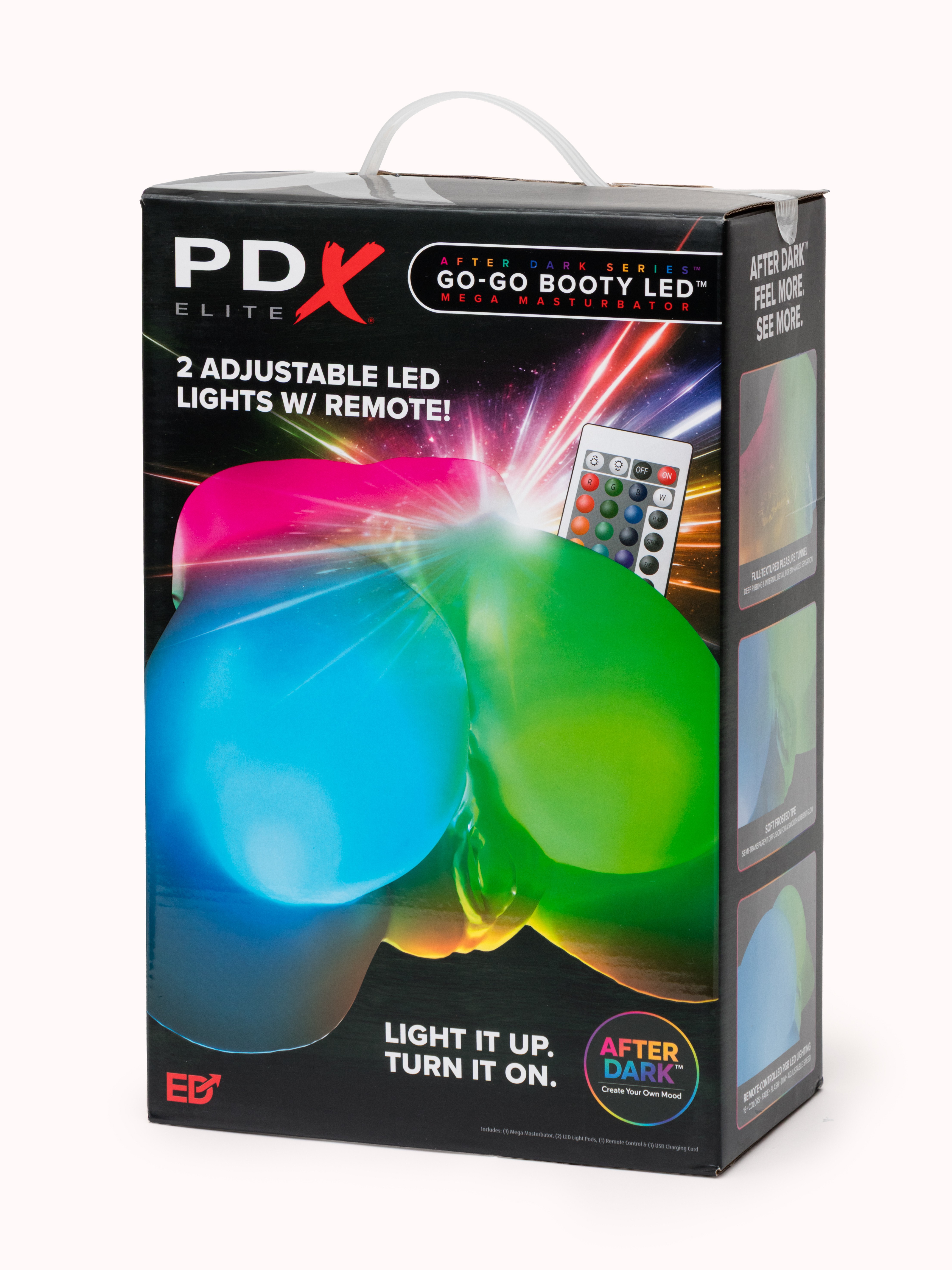 PDX Clear LED Realistic Male Masturbator 81.1oz, Clear, hi-res