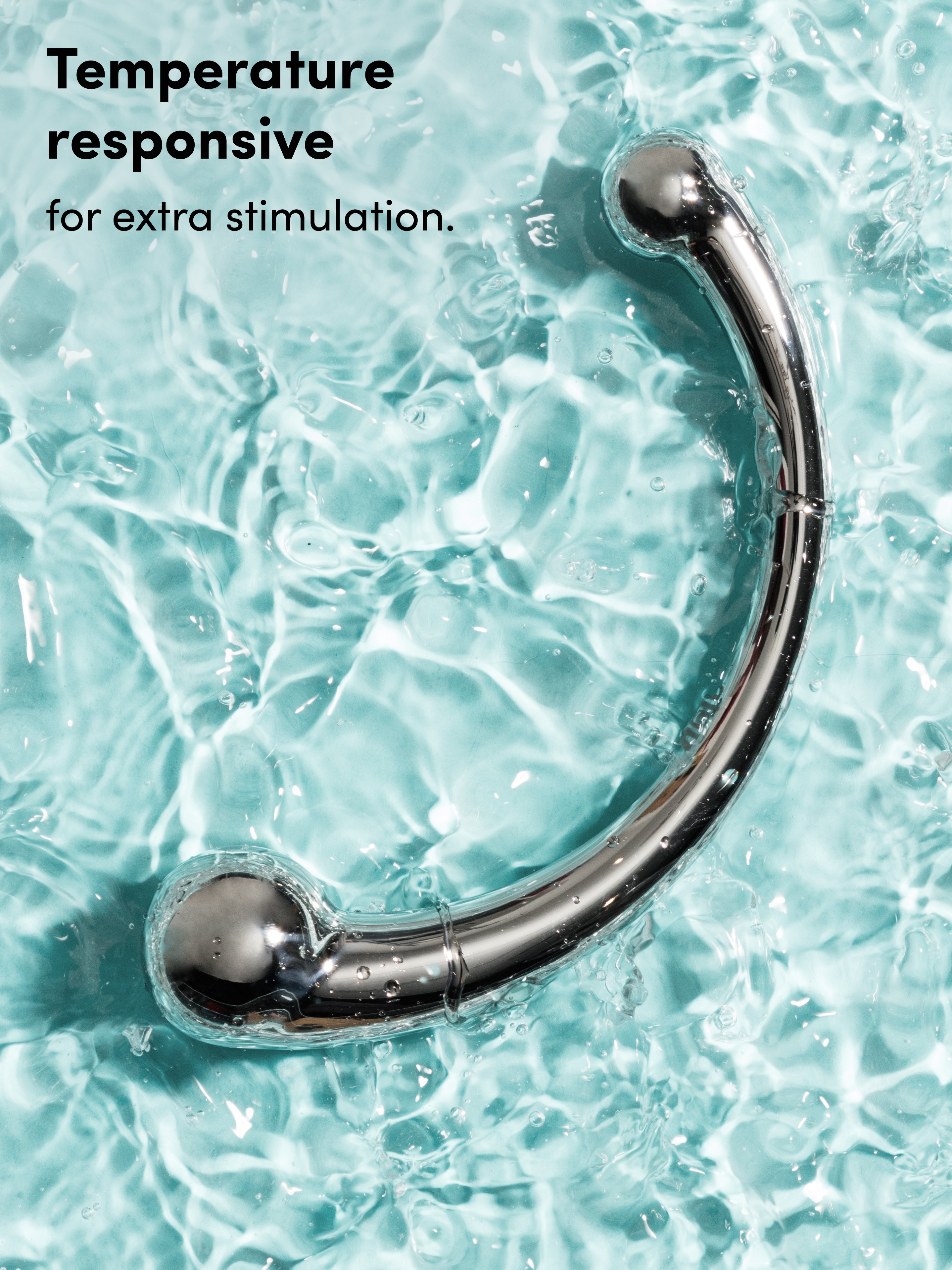 njoy Pure Wand Stainless Steel Dildo, Silver, hi-res