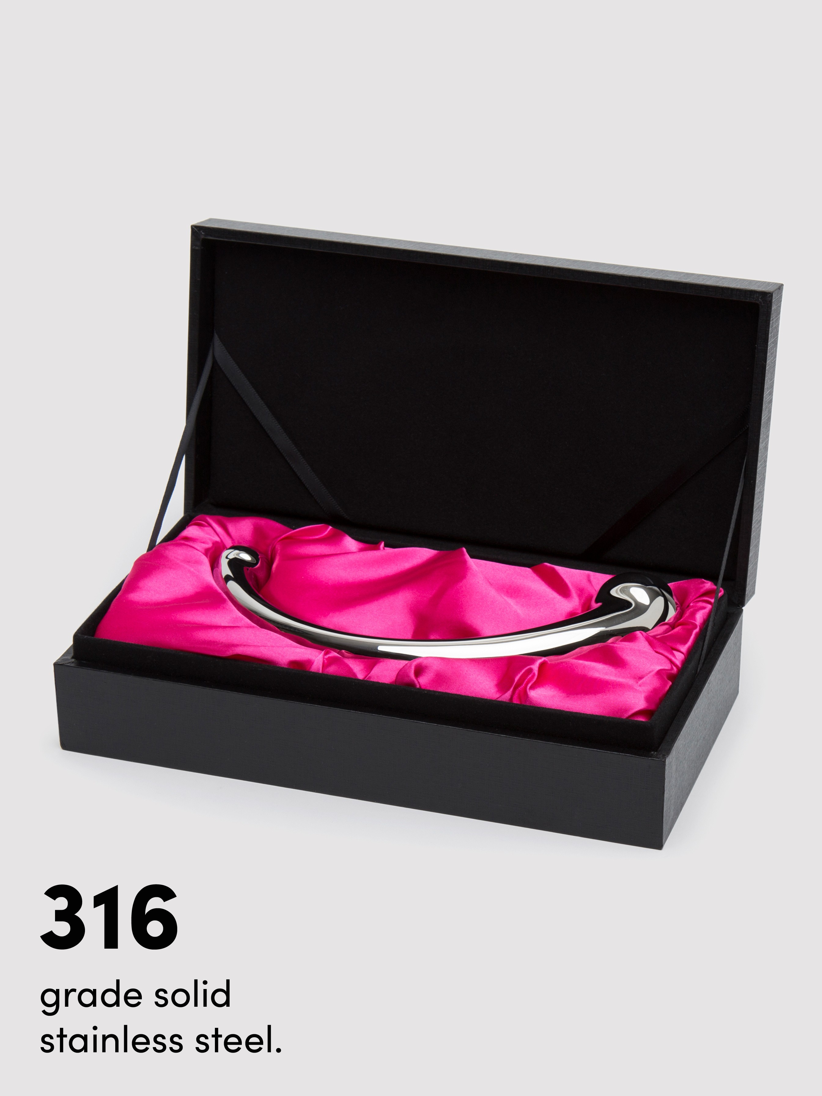 njoy Pure Wand Stainless Steel Dildo, Silver, hi-res