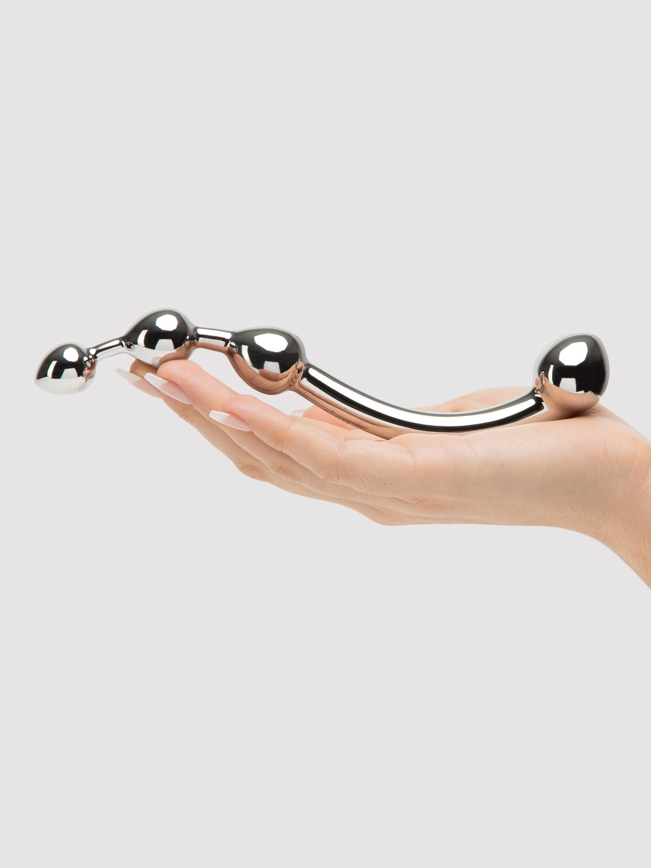 njoy Fun Wand Stainless Steel Dildo, Silver, hi-res