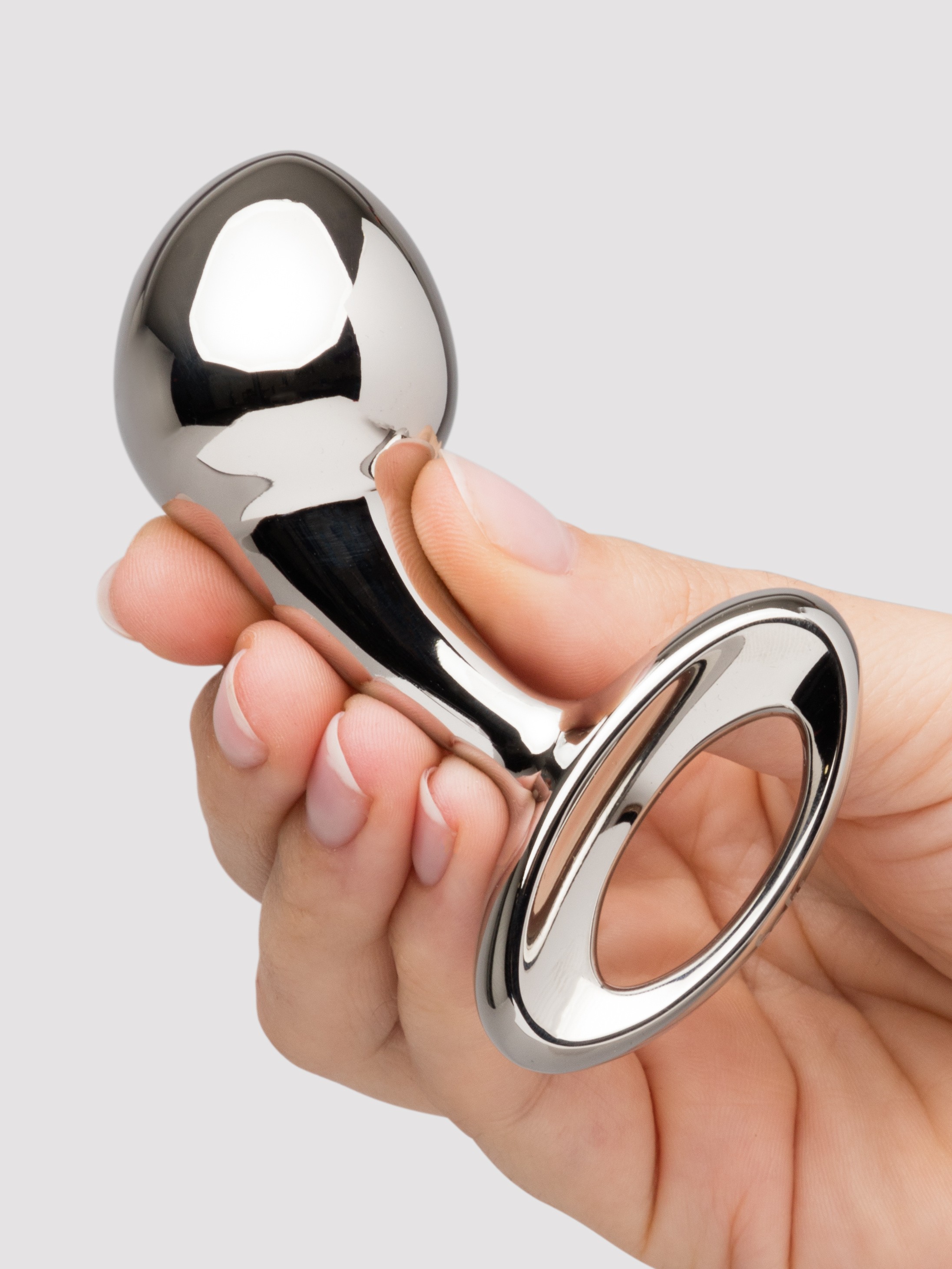 njoy Pure Plug Medium Stainless Steel Butt Plug, Silver, hi-res