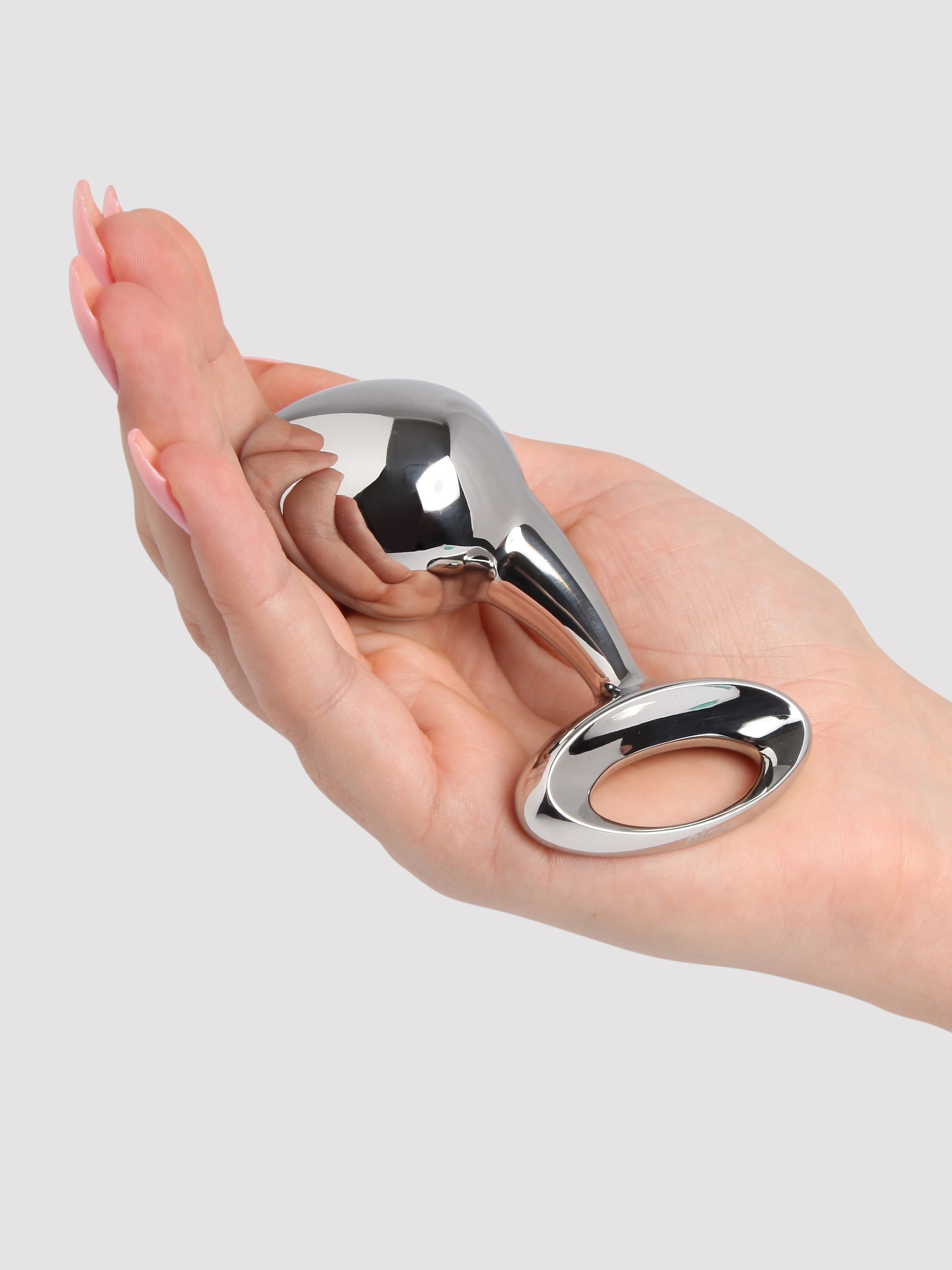 njoy Pure Plug Large Stainless Steel Butt Plug, Silver, hi-res