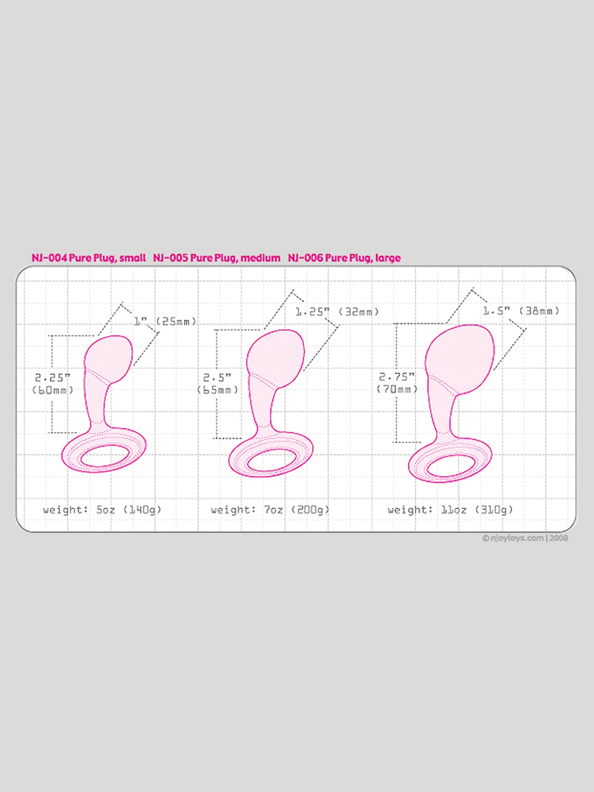 njoy Pure Plug Large Stainless Steel Butt Plug, Silver, hi-res