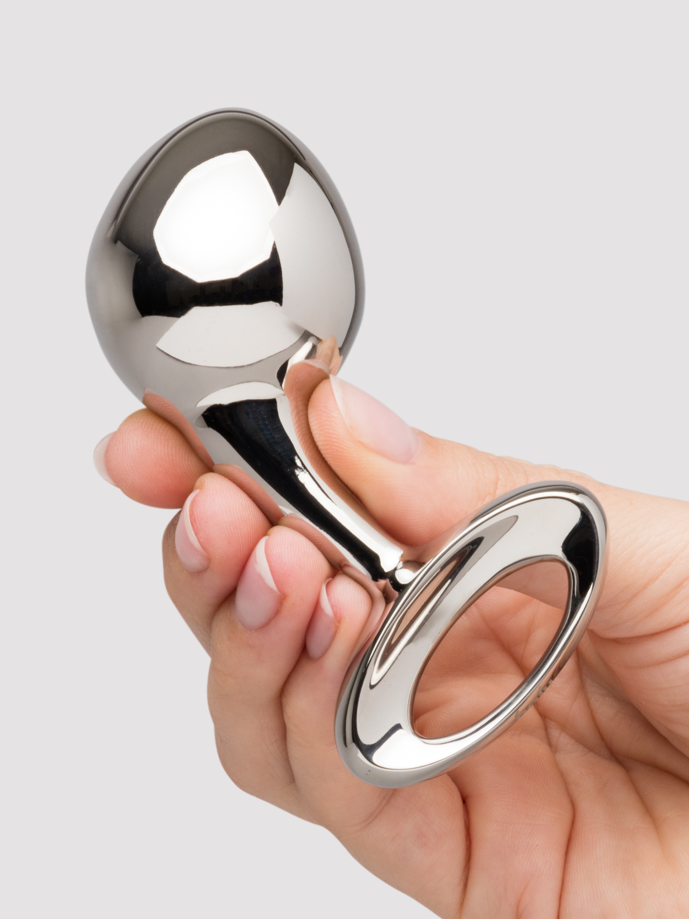 njoy Pure Plug Large Stainless Steel Butt Plug, Silver, hi-res