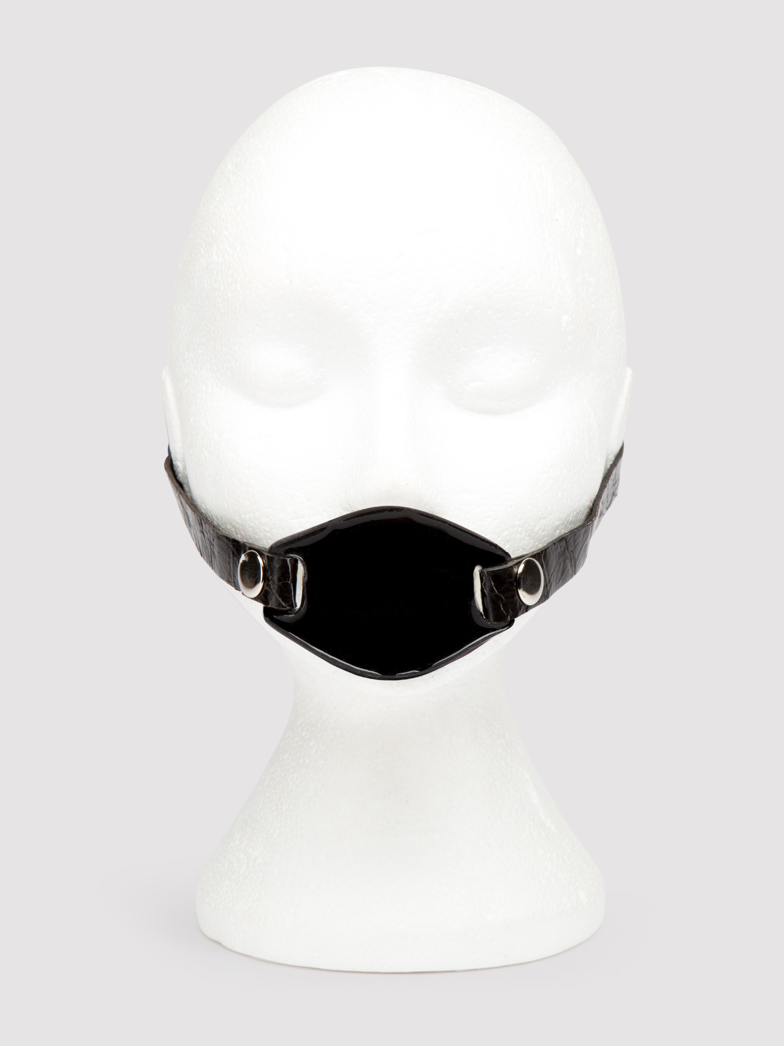 Tantus Medium Silicone Dildo Gag, Black, hi-res