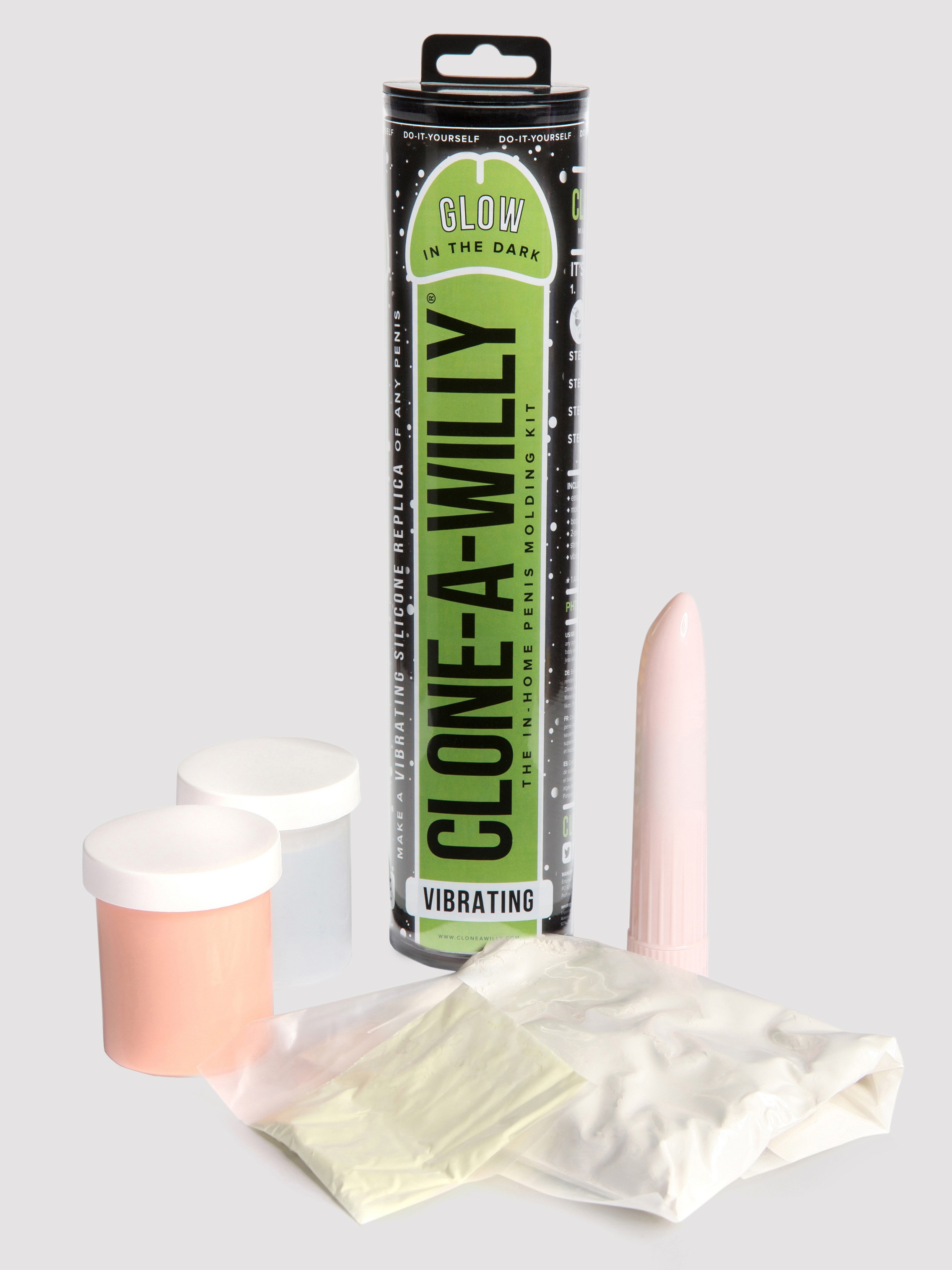 Clone-A-Willy Glow In The Dark Vibrator Moulding Kit Green, Glow, hi-res