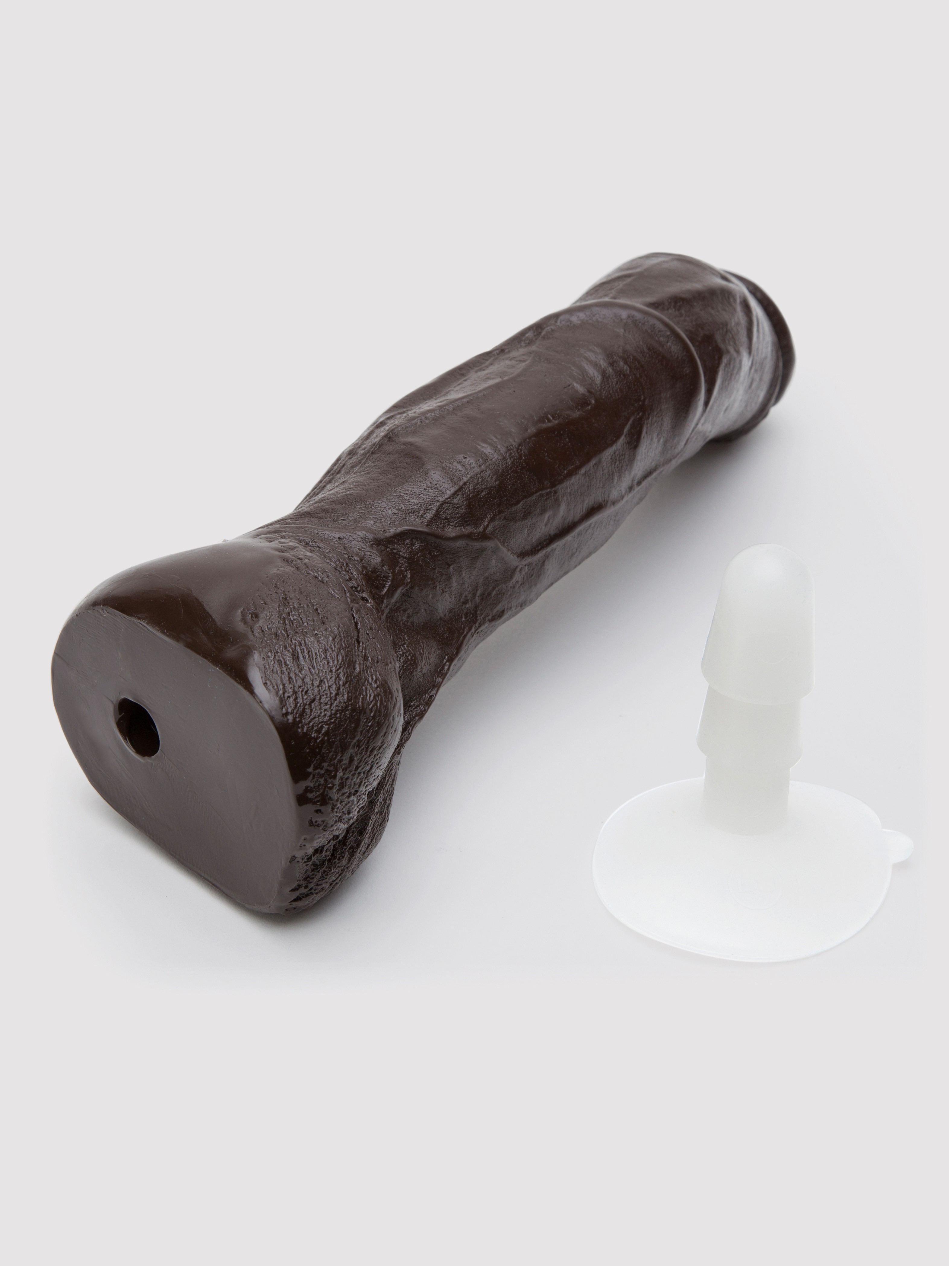Doc Johnson Black Thunder Realistic Vac-U-Lock Dildo 9 Inch, Flesh Brown, hi-res