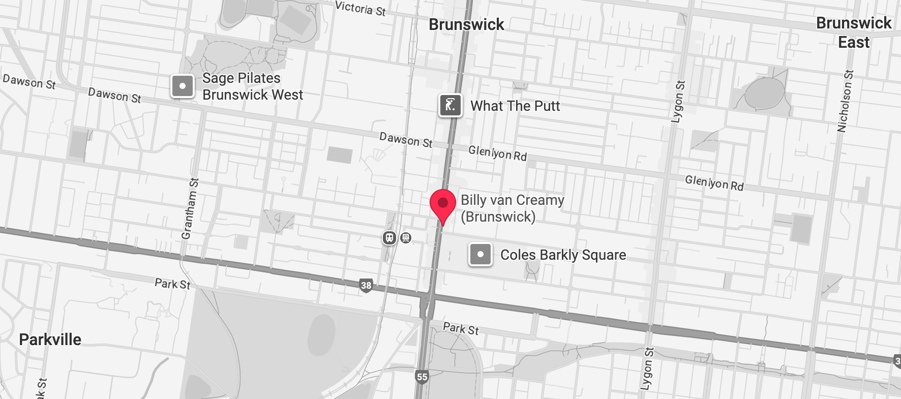 Billy van Creamery Brunswick Map