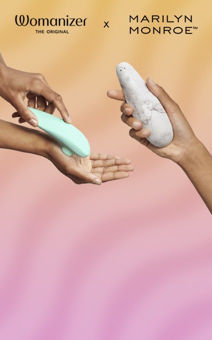 Womanizer x Marilyn Monroe Special Edition Clitoral Suction Vibes in Mint and Marble
