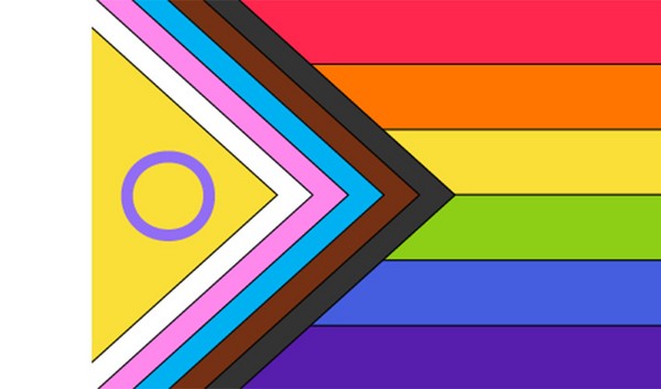 Intersectional LGBTQ+ pride flag
