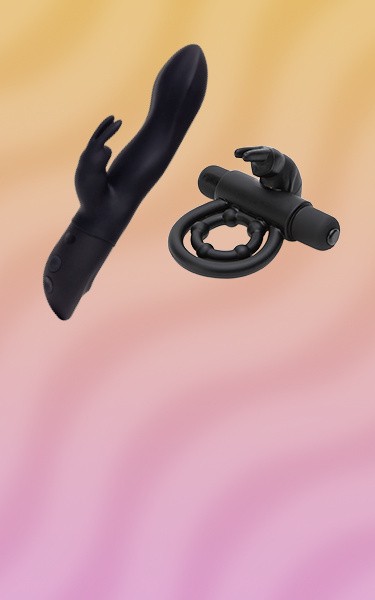 Image of Blowmotion Suction Vibrating Male Masturbator and Womanizer X Lovehoney InsideOut Rechargeable G-Spot and Clitoral Stimulator