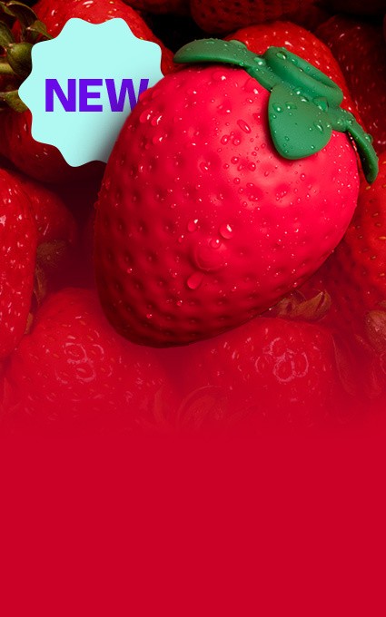 find your sweet spot - strawberry clitoral suction toy
