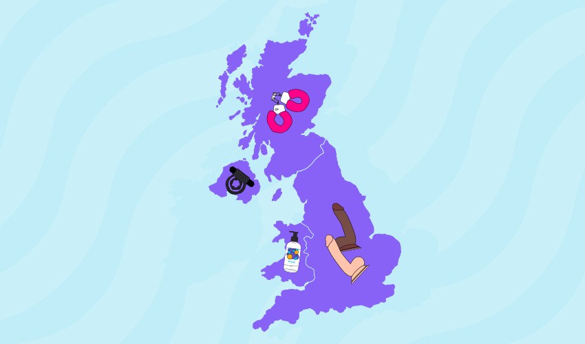 An illustrated map of the UK Sex Map 2025.