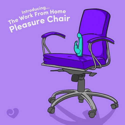 Graphic of the work from home pleasure chair