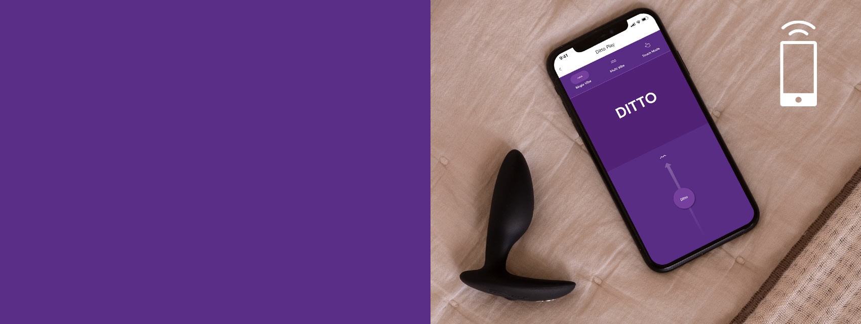 We-Vibe Ditto+ Rechargeable Remote and App Control Vibrating Butt Plug